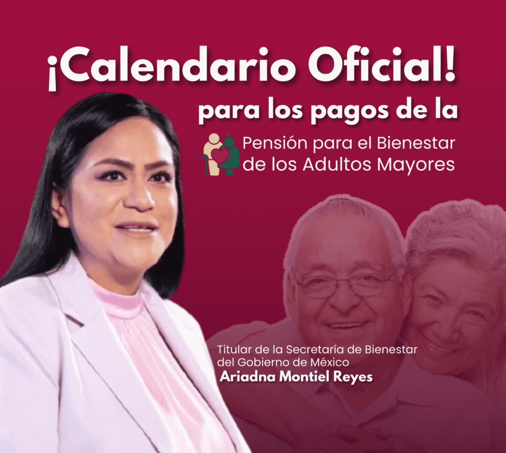 ¡Calendario Oficial! para pagos de la pensión para el bienestar de adultos mayores