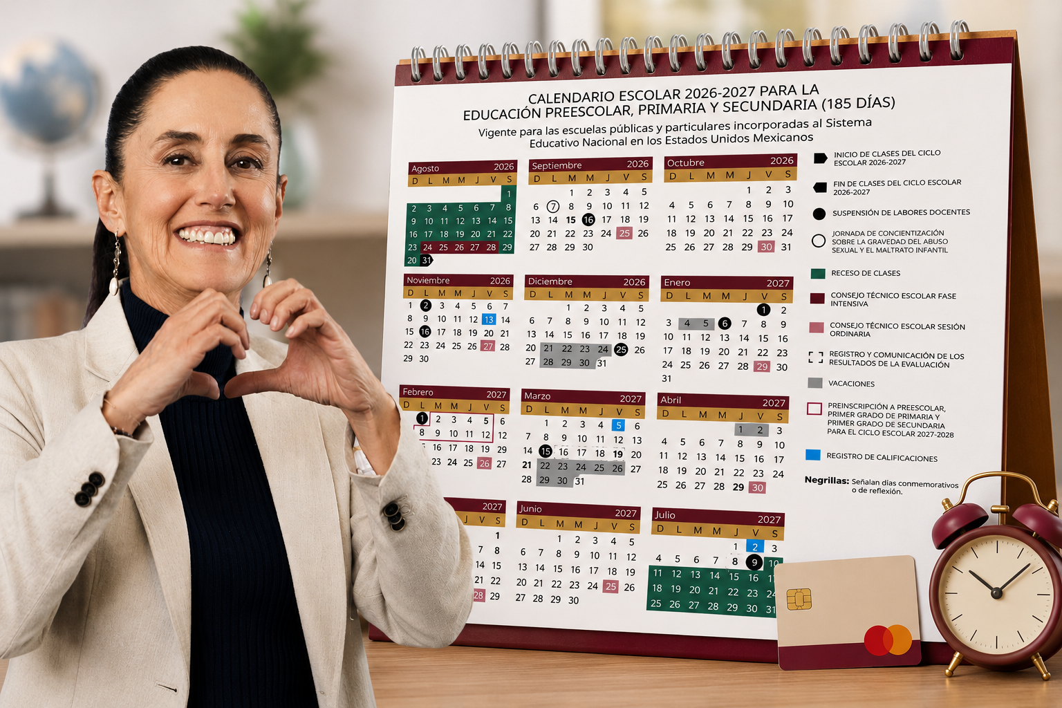 calendario escolar 2026-2027, SEP calendario escolar, inicio de clases 2026, vacaciones escolares 2027, consejos técnicos escolares, preinscripciones 2027, calendario SEP primaria, calendario SEP secundaria, educación básica 2026-2027, fechas ciclo escolar 2026-2027