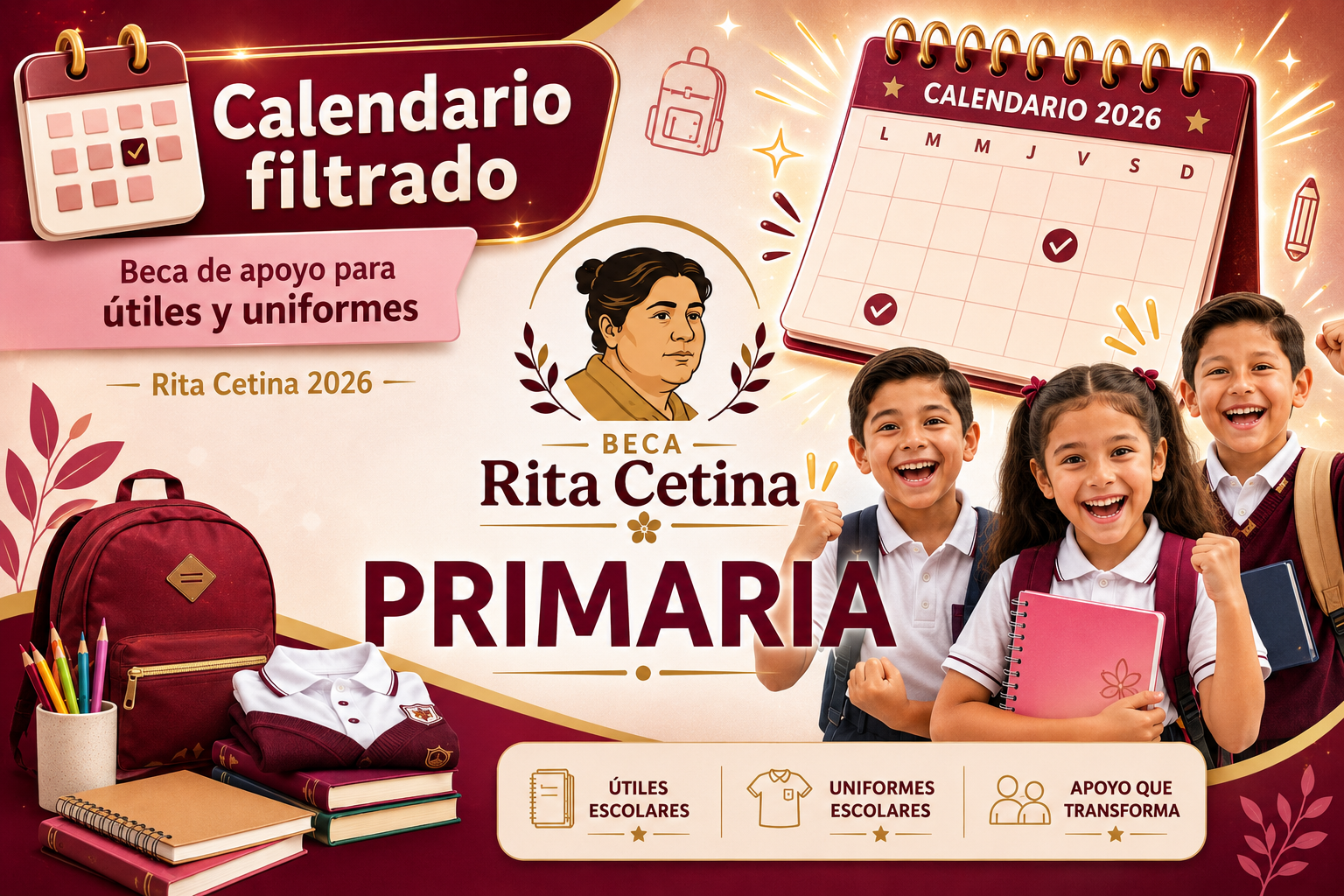 calendario filtrado beca rita cetina primaria 2026