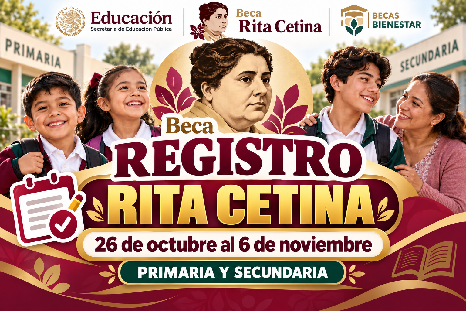 registro beca rita cetina primaria y secundaria